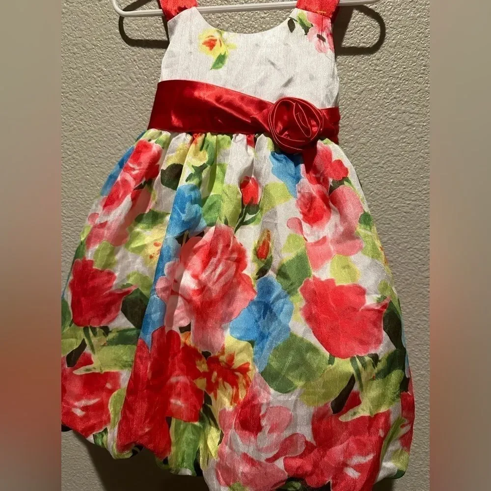 NWOT Bonnie Jean Floral Girl Toddler Dress Size 3T